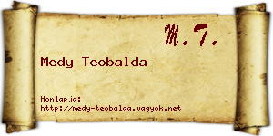 Medy Teobalda névjegykártya